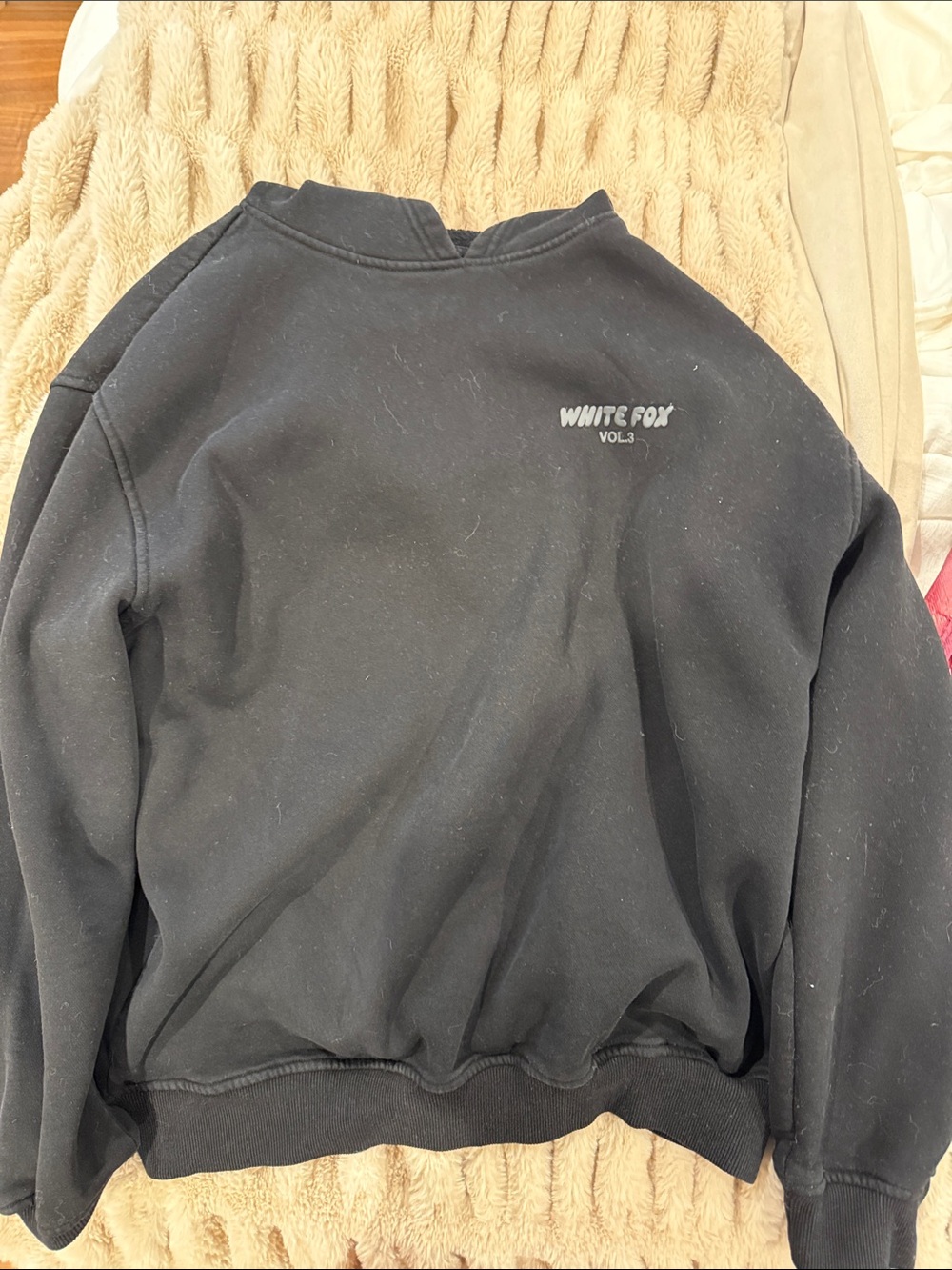 White Fox Boutique Black Crewneck Sweatshirt